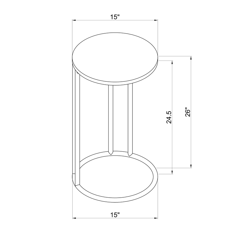 Gold Metal Accent C Table F8817