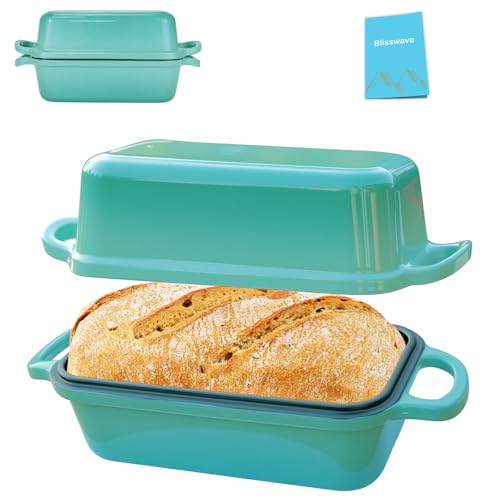 2 Piece Enameled Cast Iron Bread Pan with Lid (Lake blue) L6315