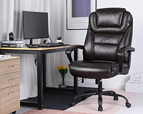 White PU Leather Ergonomic Desk Chair P93231