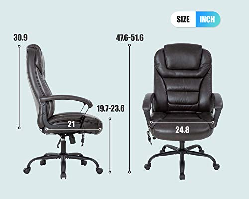 White PU Leather Ergonomic Desk Chair P93231