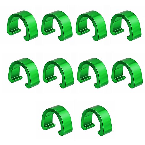 10 Pcs Aluminum Alloy Bike Cable C-clips Brake Derailleur Shifts Cable Clip F200269