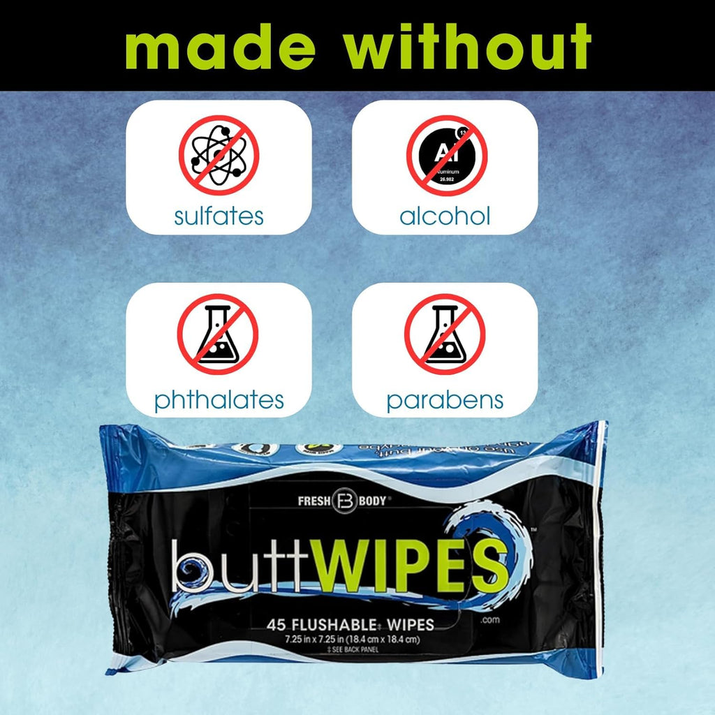Flushable Wipes (1 Pack, 45 wipes) Q288572