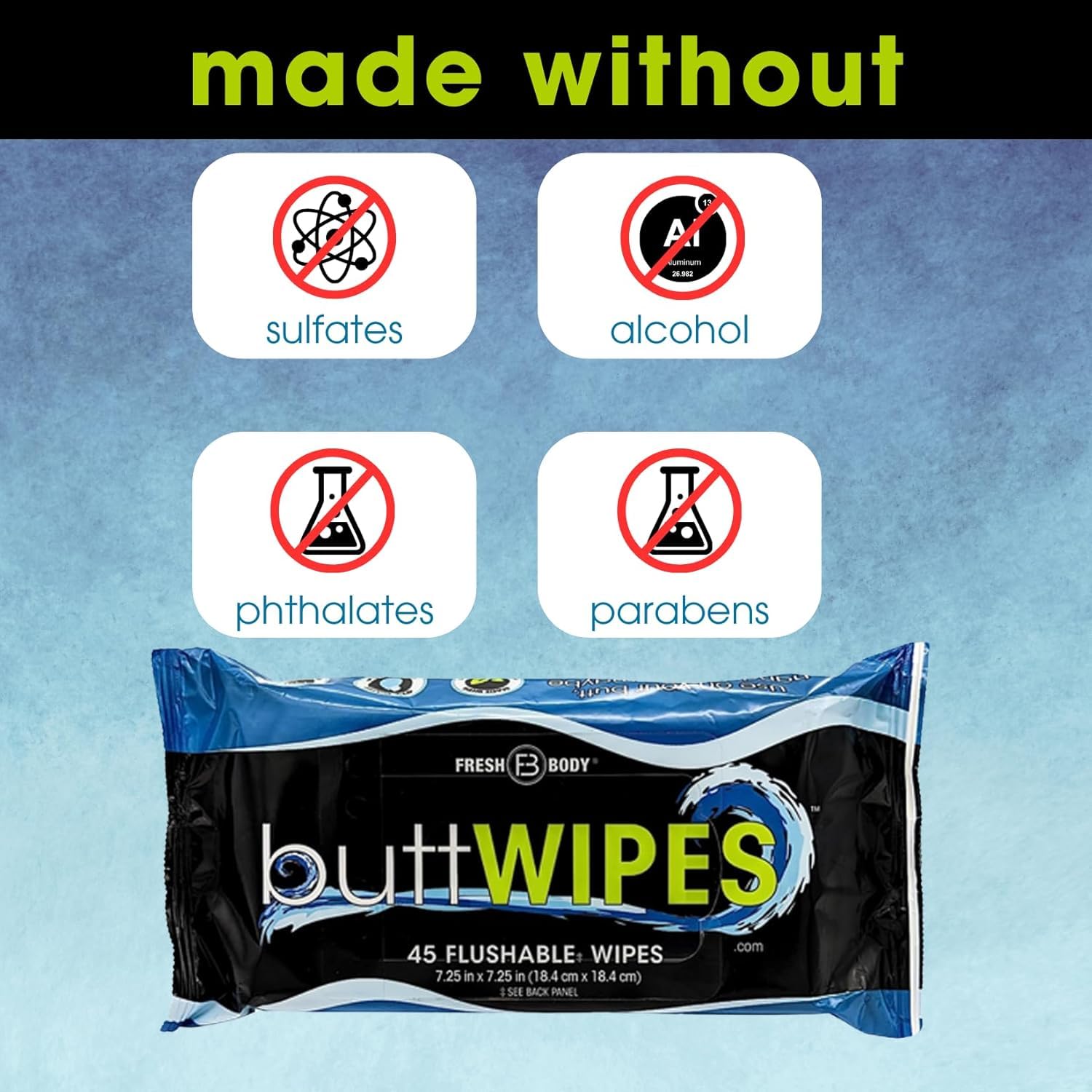 Flushable Wipes (1 Pack, 45 wipes) Q288572