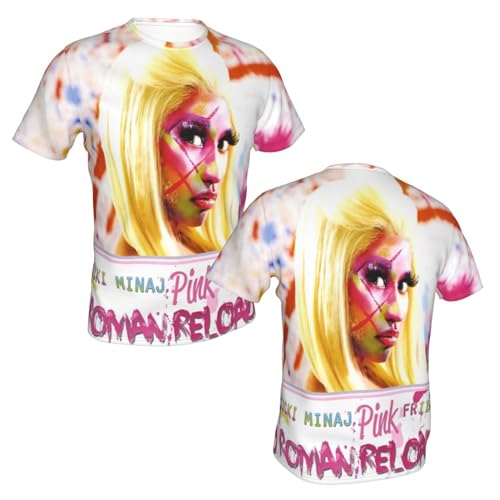 Polyester Graphic Round Neck Short Sleeve T-Shirt X760470