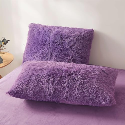 Dark Grey Queen 3 Piece Faux Fur Comforter Cover Set O9141
