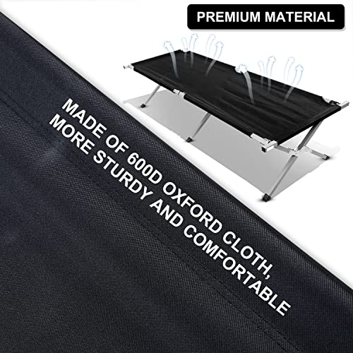 Folding Camping Cot with Storage Bag Black M29366