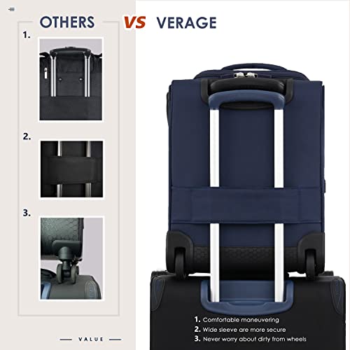 Carry On Underseat Luggage with Wheels & USB Port, Wheeled Spinner Bag, Lightweight Suitcase T935904