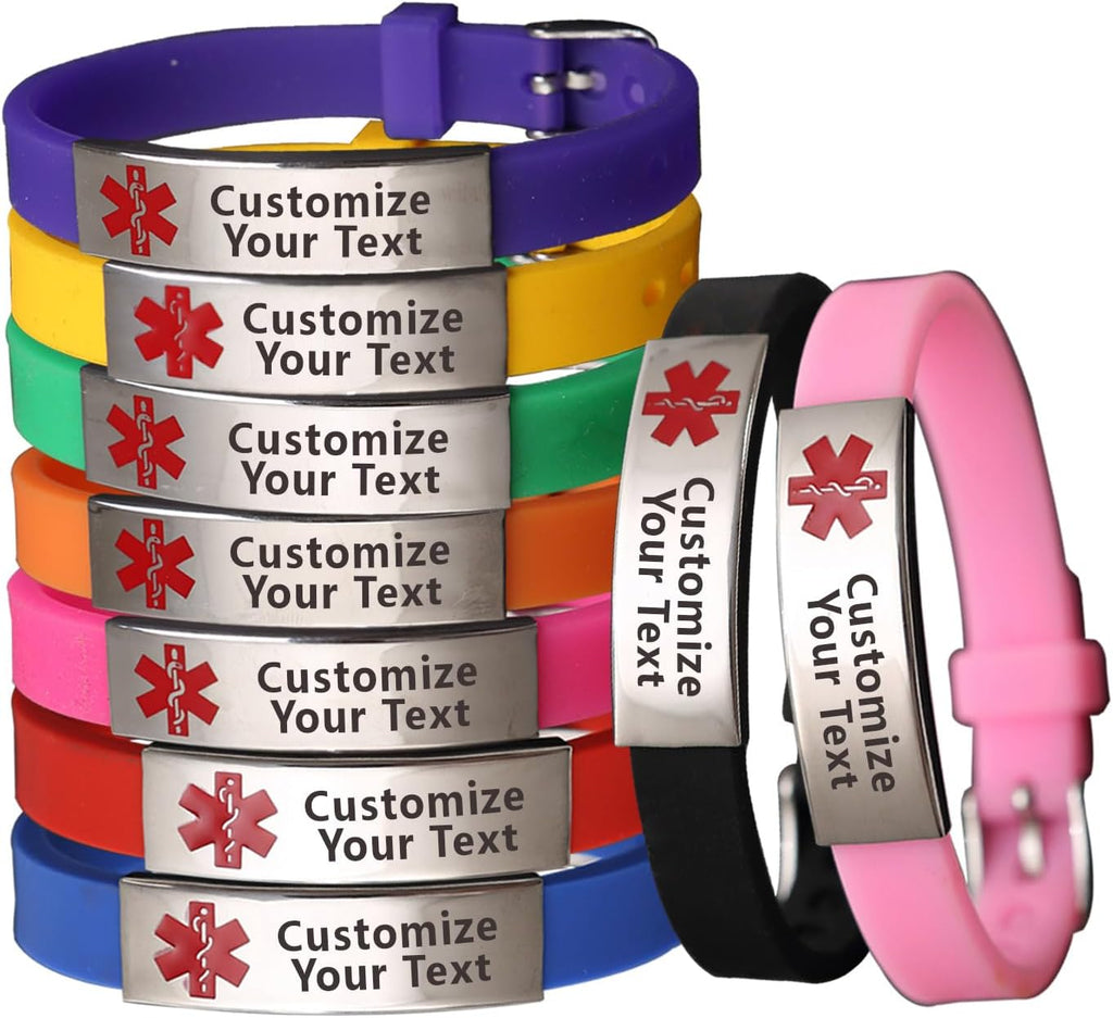 Silicone Medical Alert Wristband U2336