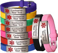 Silicone Medical Alert Wristband U2336