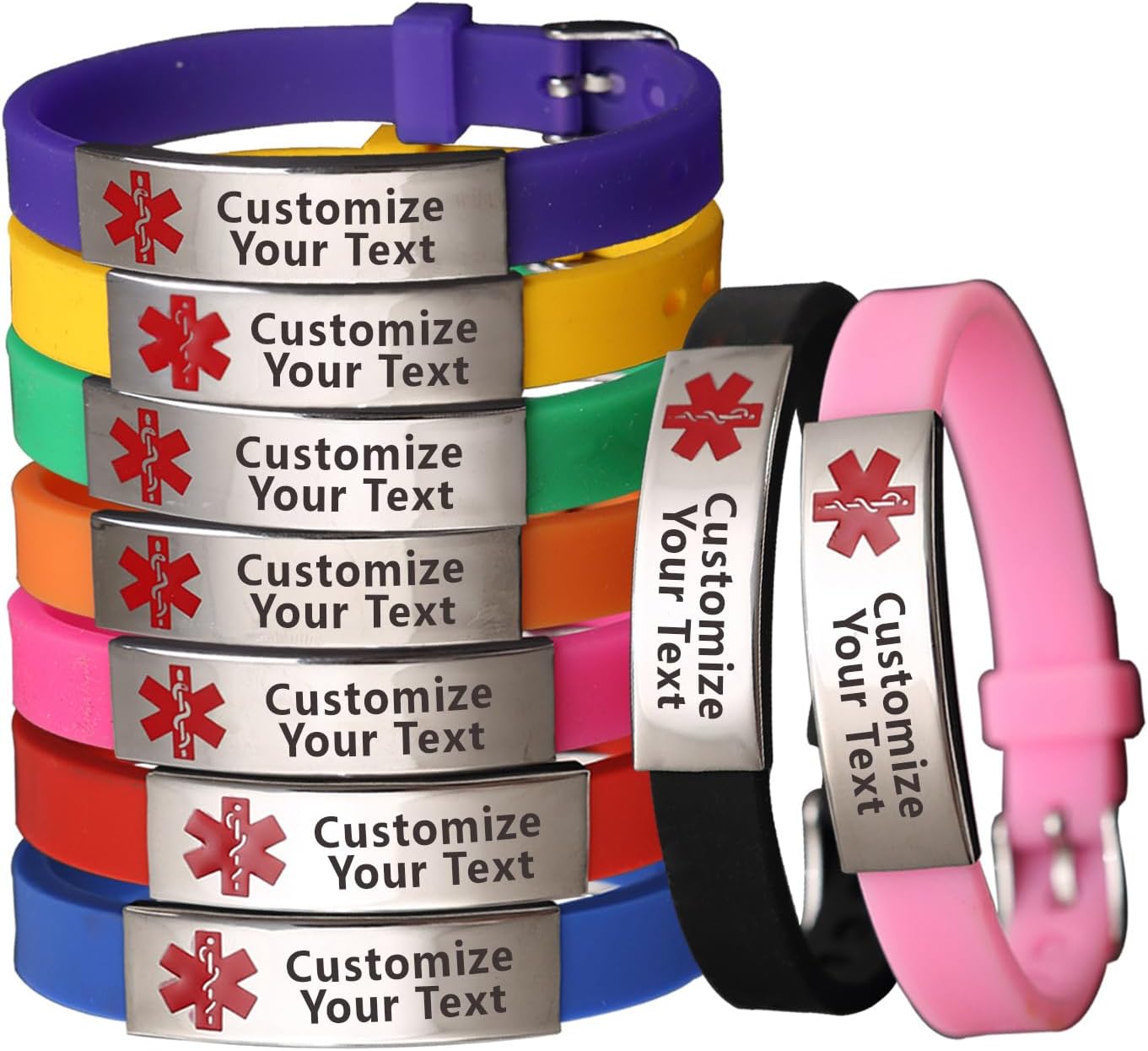 Silicone Medical Alert Wristband U2336