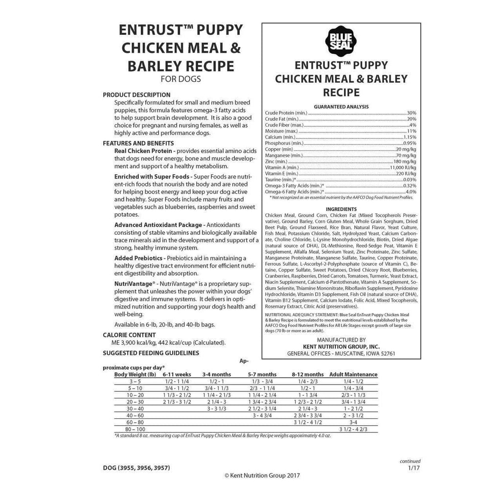 Puppy Chicken Meal & Barley Recipe H881