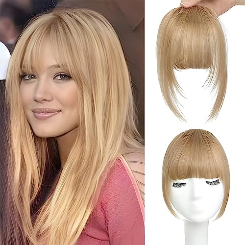 Ash Blonde Clip in Bangs 100% Human Hair Extensions P29294