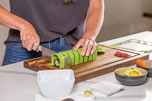 Sushi Making Kit with 2 Roll Cutters, Chopstick Trainers, Triangle Onigiri Molds Y471