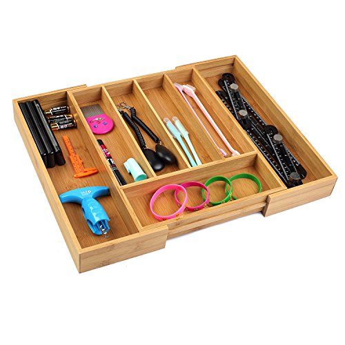 Bamboo Cutlery Tray Silverware Drawer Dividers Q463032