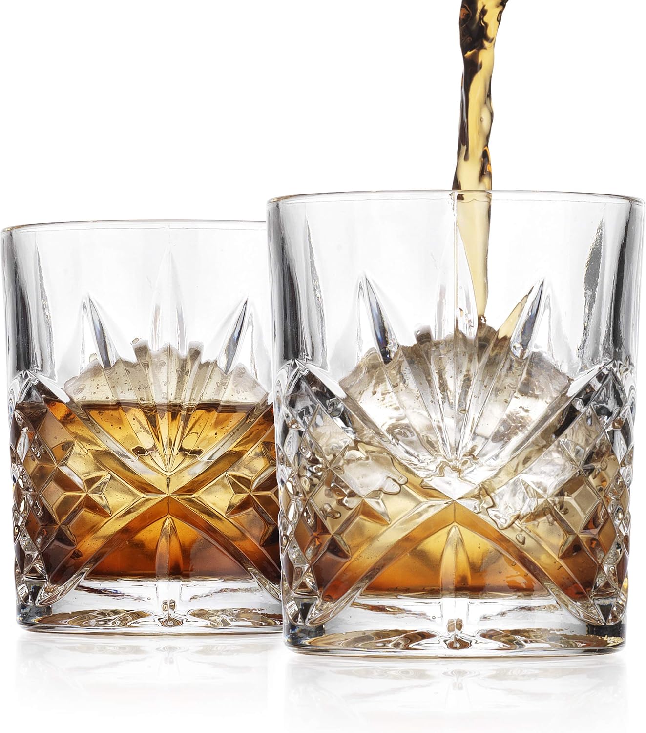 Set of 2 Whiskey Glasses and Ice Ball Sphere Mold S43164