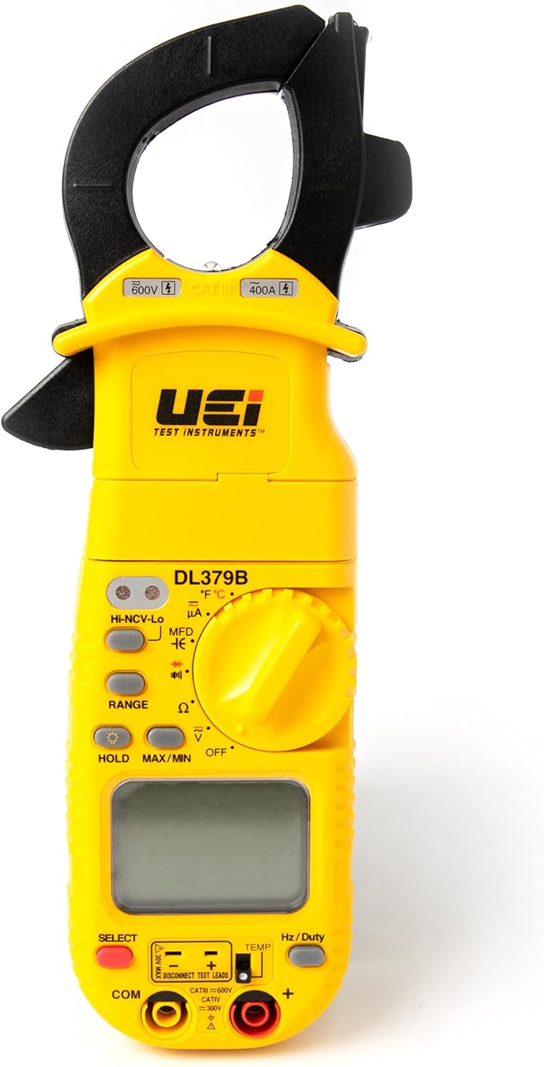 Digital Clamp Meter Auto Ranging, AC Amps AC/DC Volts Temperature Capacitance Frequency Diodes Duty Cycle Continuity Resistance NCV D36313