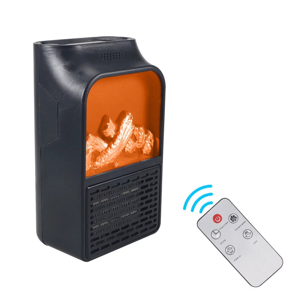 Compact Plug-in Wall Outlet Heater with Timer and Remote Control I9561