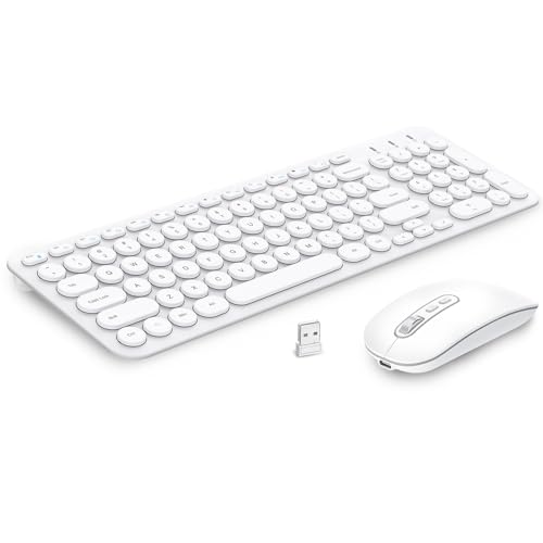Black Rechargeable Dual-Mode Bluetooth 5.1 USB Wireless Keyboard and Mouse Combo N326329
