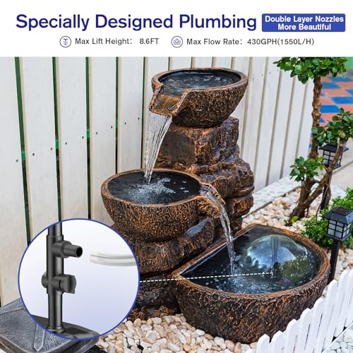 30W Solar Pond Pump 430GPH with Diverter Valve & 6.6 FT Tubing H250829