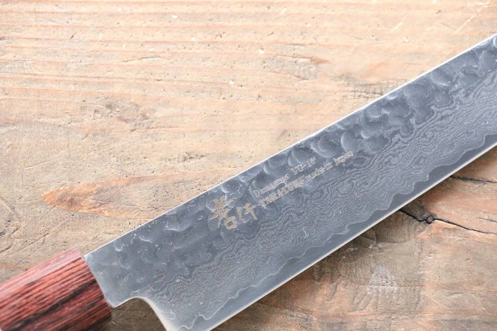 VG10 33 Layer Damascus Sujihiki Japanese Knife 240mm Keyaki Handle Q86419