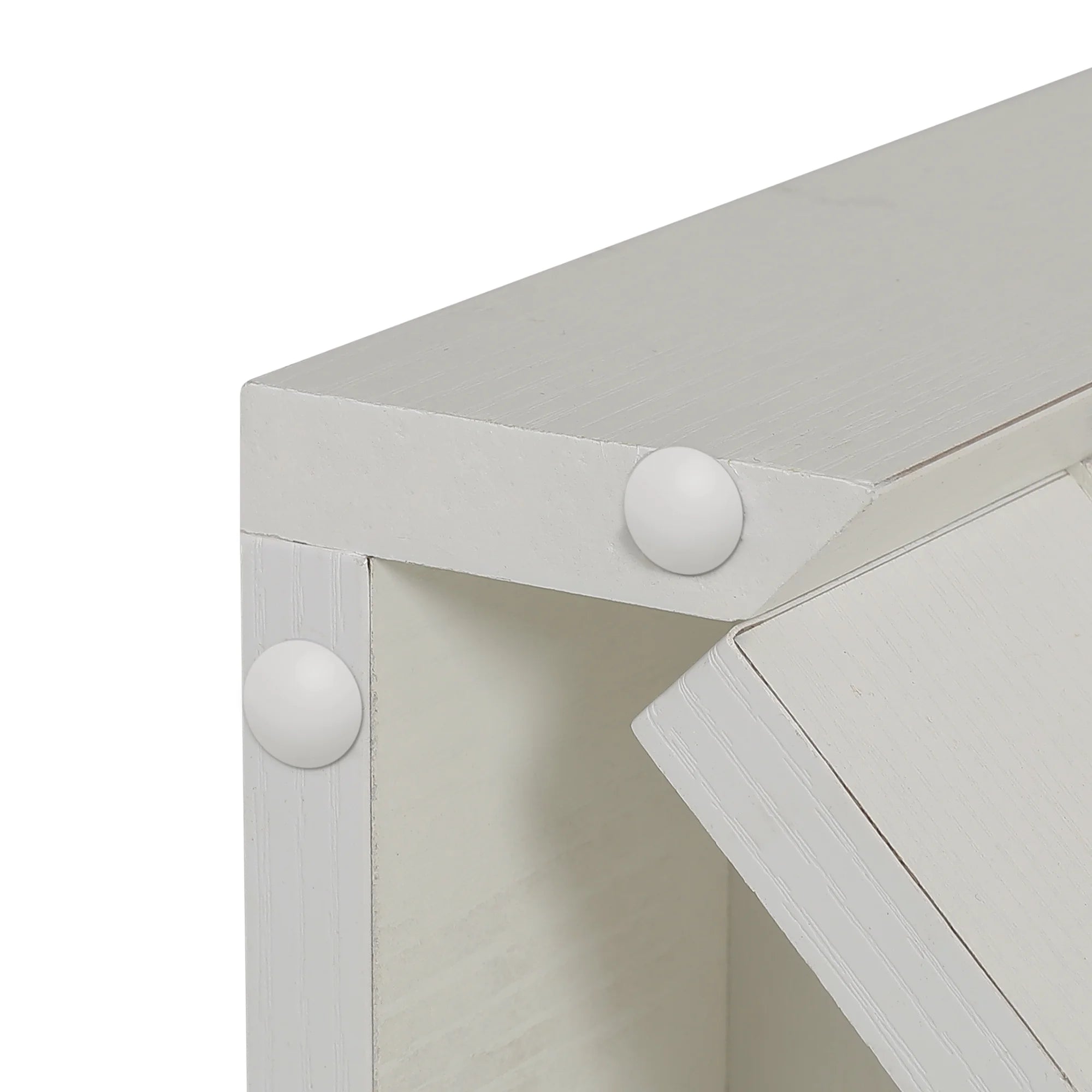 White 4 Door Tall Corner Storage Cabinet C45781