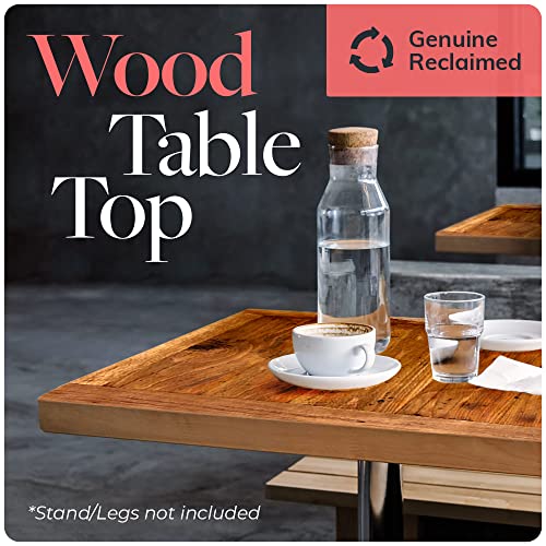 Reclaimed Wood Table Top with Metal Edge, 24" x 48" P8460
