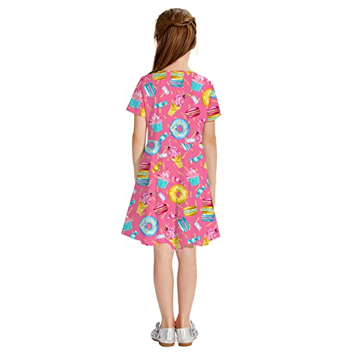 Little Girls Short Sleeve Casual Summer Sundress M19741
