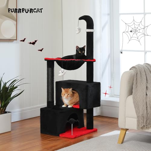 Grey Cat Tree with 2 Condos and Scratching Posts Q758
