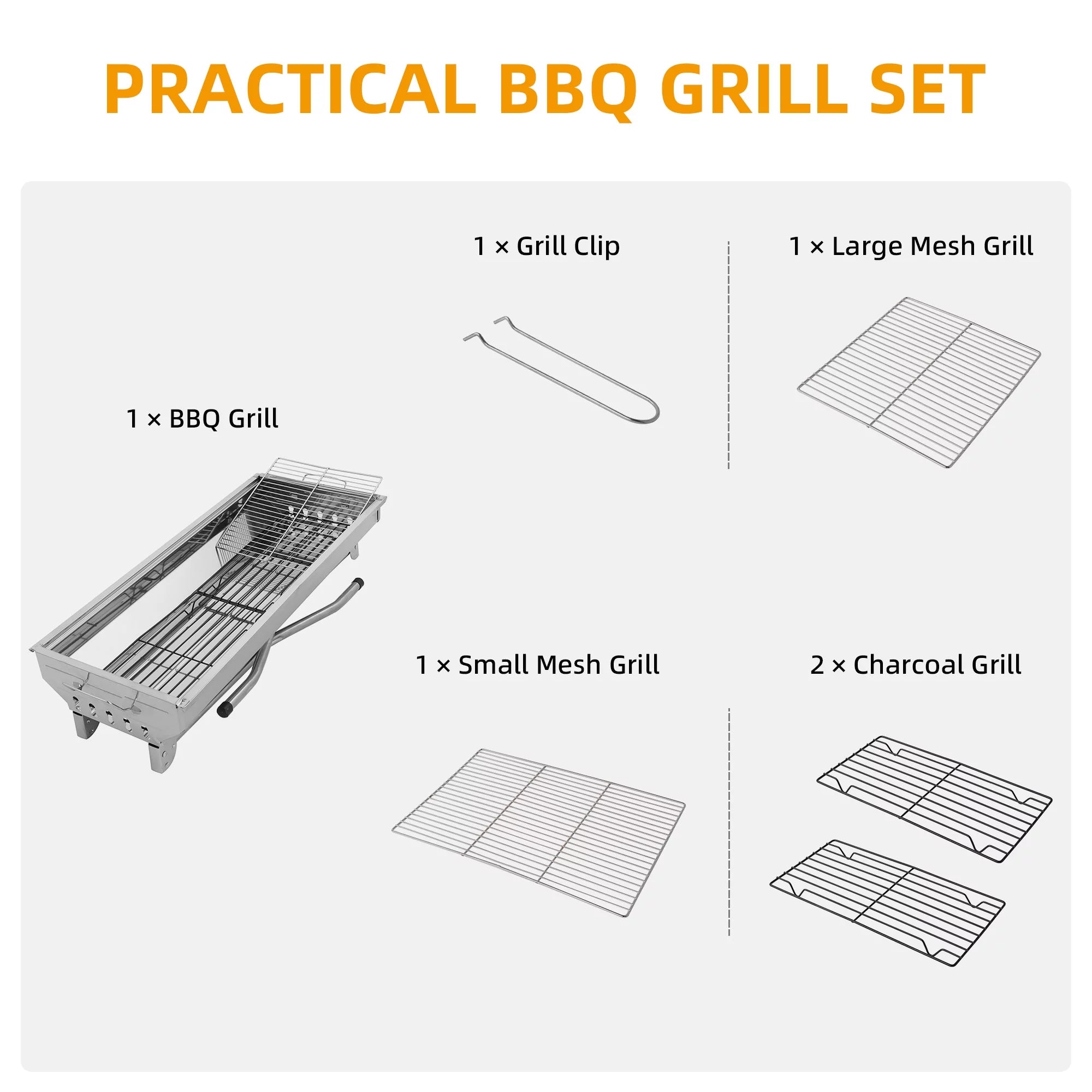 Stainless Steel Portable Charcoal Grill C323