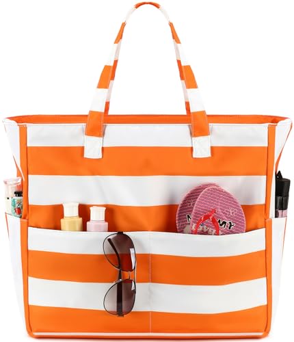 Extra Large Waterproof Beach Tote with Wet Compartment L30712