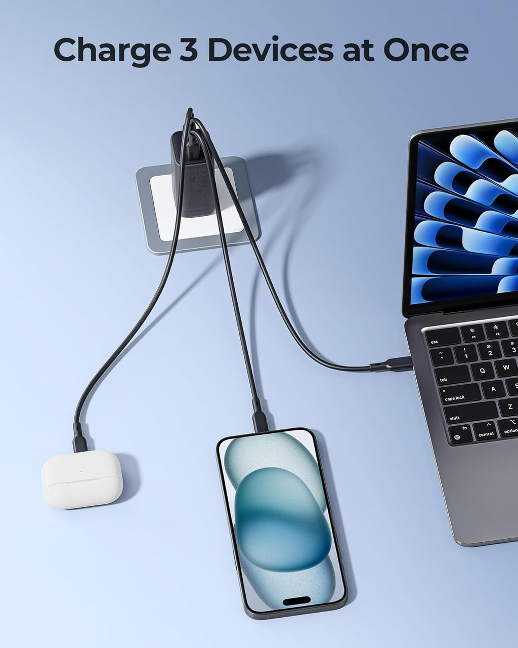 67W USB C GaN Charger Block T232