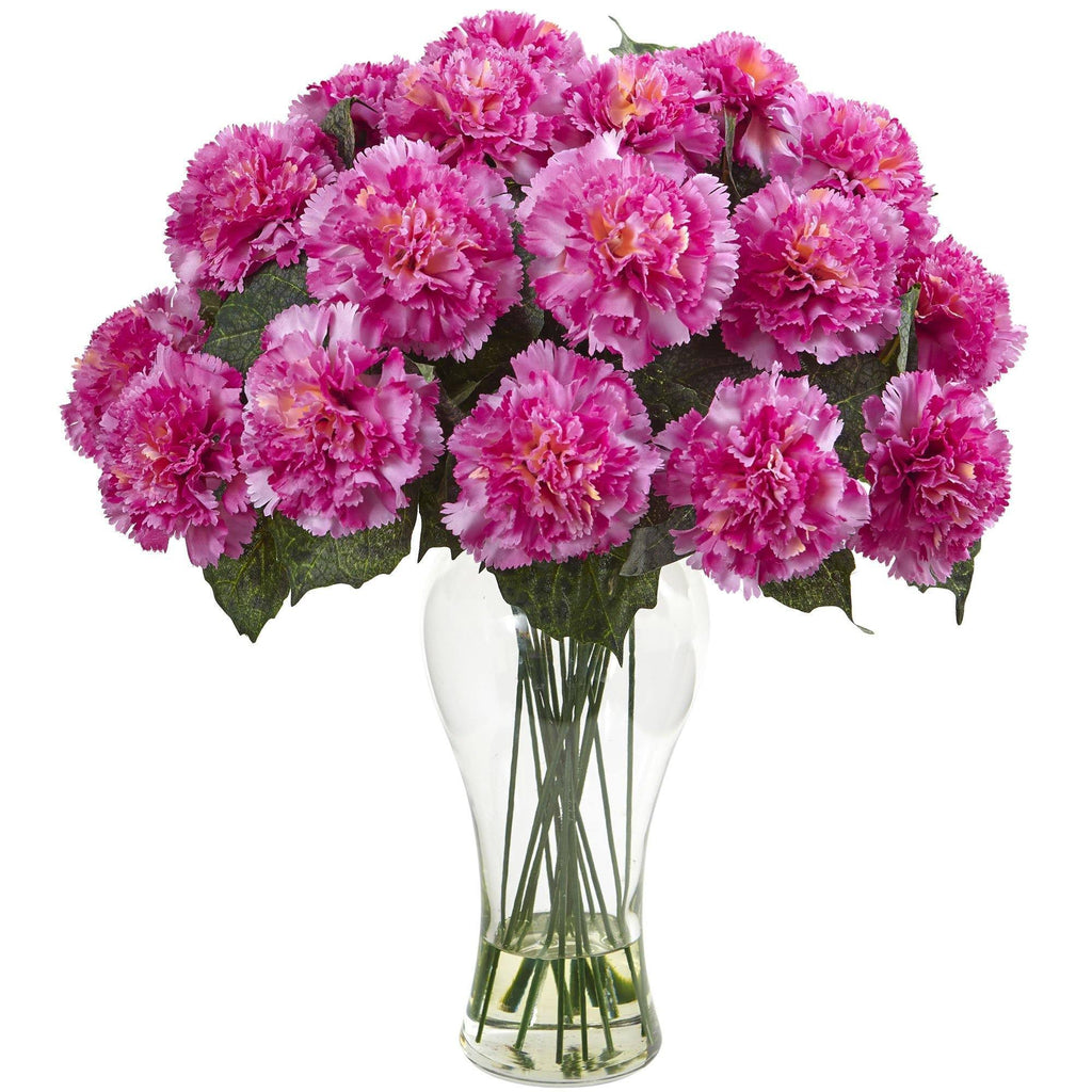 Orange Carnation Arrangement with Vase L54952