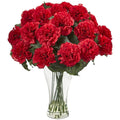 Orange Carnation Arrangement with Vase L54952