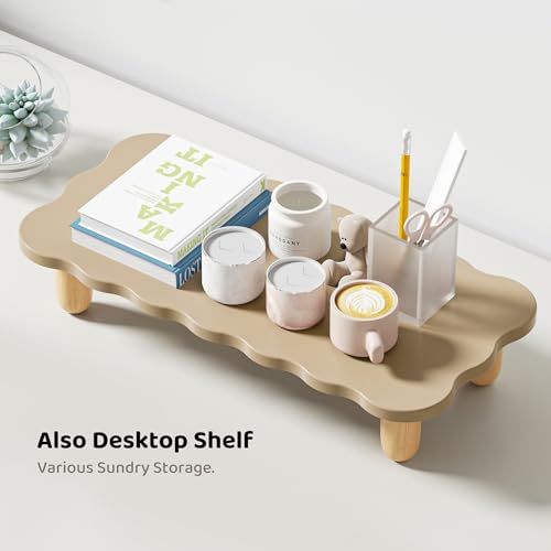 White Wood Monitor Stand Riser D927