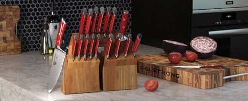 German HC Steel Knife Set Block with Wood Stand X6999