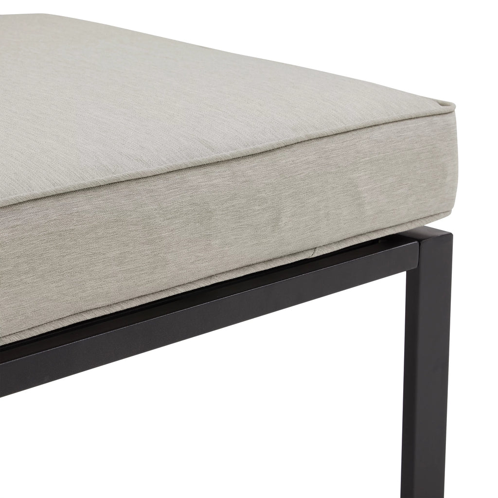 Outdoor Metal Sectional Center Chair Taupe Matte Black D93873