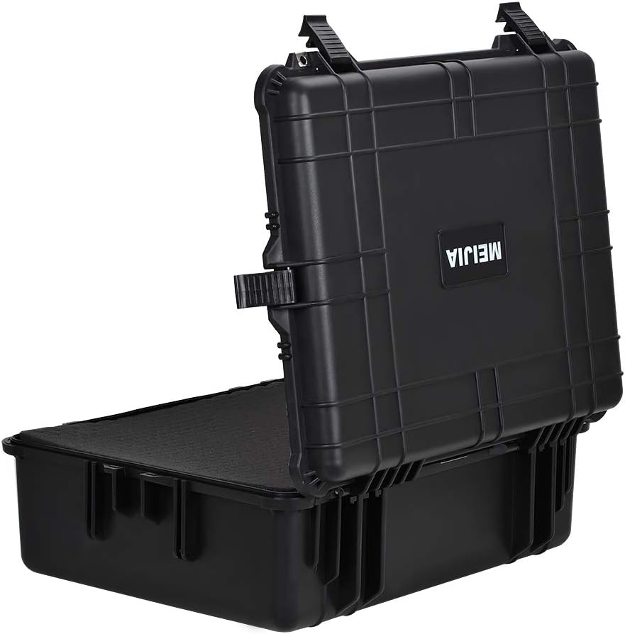 Portable Waterproof Hard Case with Customizable Fit Foam Insert, Black W3343