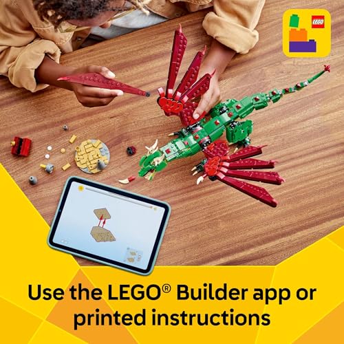 LEGO Creator 3 in 1 Medieval Dragon Toy Building Toy with 3 Build Options D96763