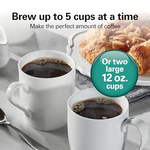 5 Cup Drip Coffee Maker with Glass Carafe, Black & Stainless Steel E6777
