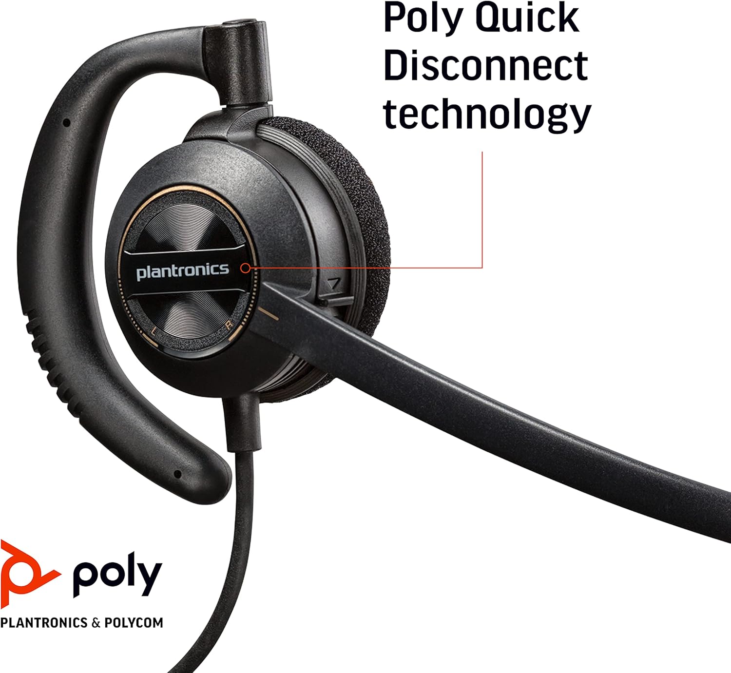 Quick Disconnect Headset, Over-the-Ear, Black P3702