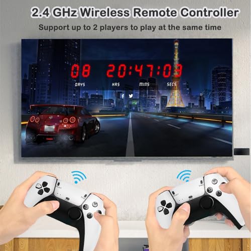 Retro Game Console with Dual Controllers Y72064