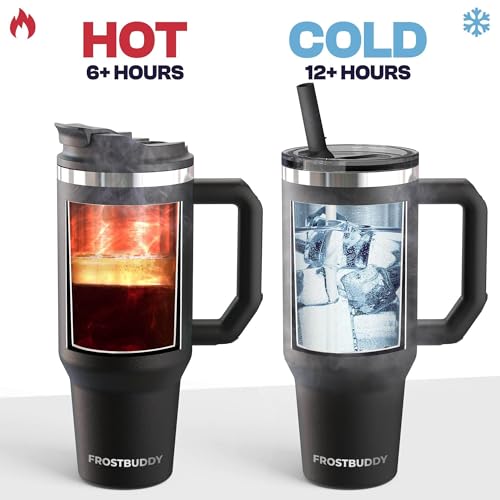 40 oz Stainless Steel Vacuum Insulated Tumbler with Lid and Straw F3854
