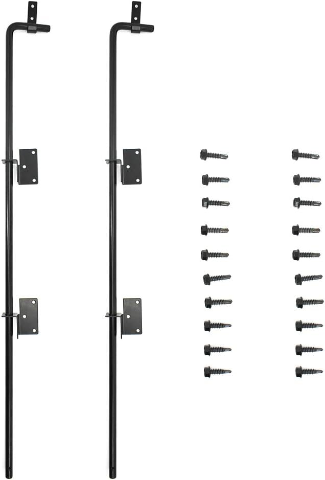 Heavy Duty Steel Gate Drop Rod 36 inch Black Finish 2 Pack W144829