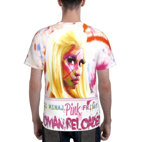 Polyester Graphic Round Neck Short Sleeve T-Shirt X760470