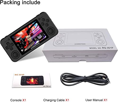 RG351P Black Handheld Game Console V2972