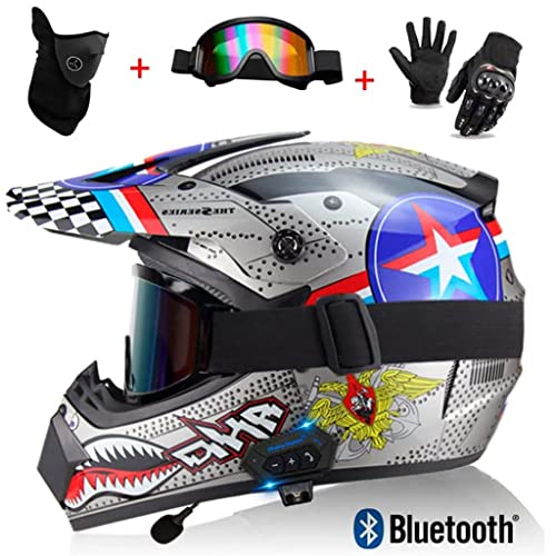 DOT Certified Full Face Motorcycle Helmet with Built-in Speaker I298
