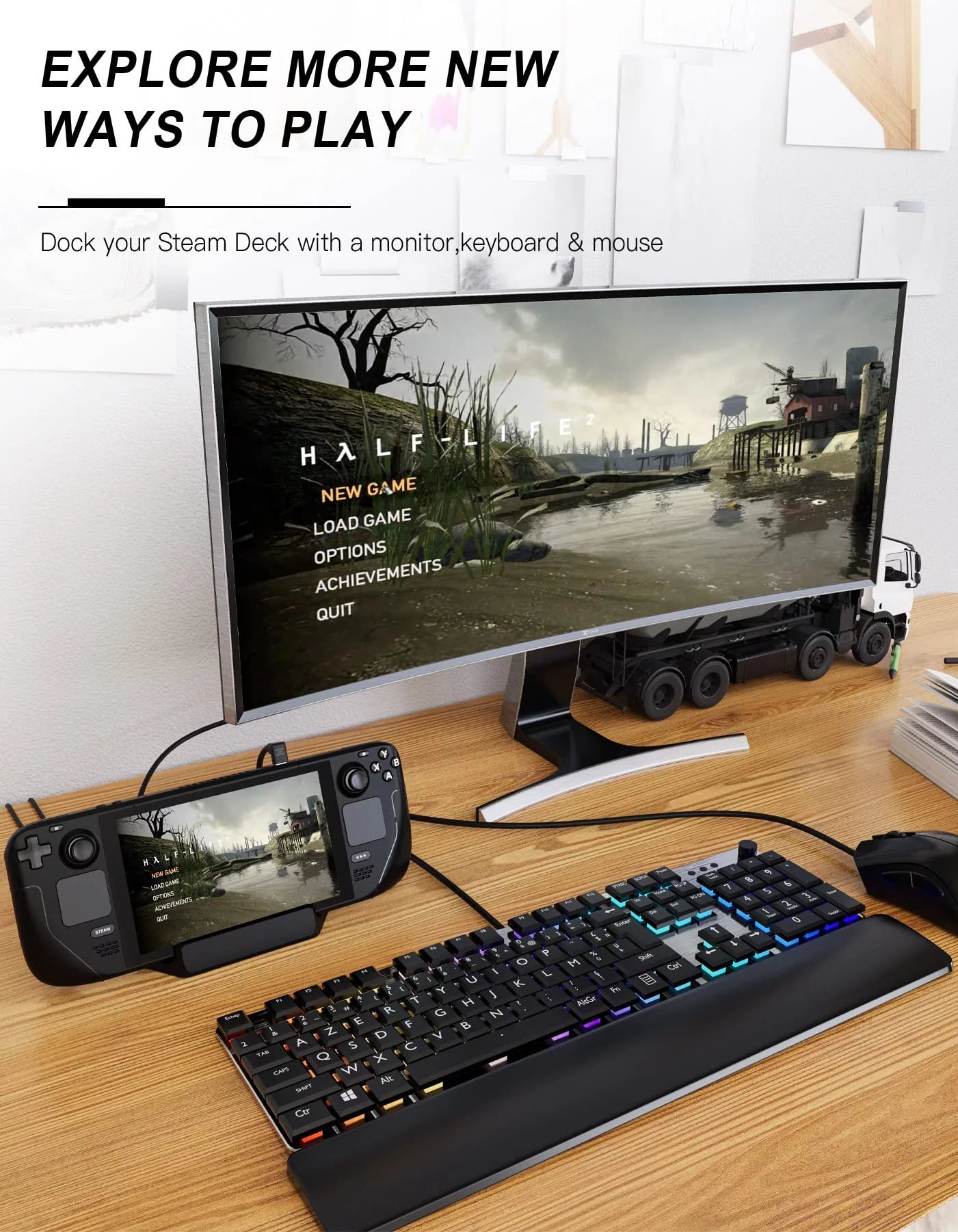 6-in-1 Steam Deck Dock with Gigabit Ethernet, 4K@60Hz HDMI, USB 3.0, USB-C Q4313