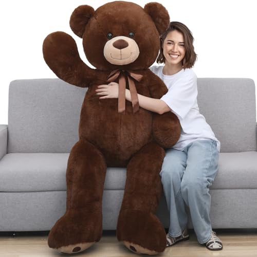 6ft Stuffed Teddy Bear with Red Heart S1468