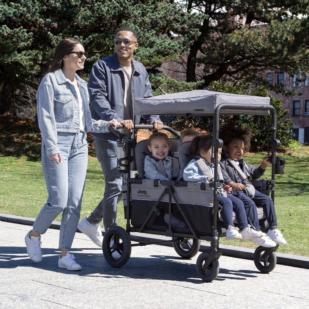 Grey 4 Seater Stroller Wagon E41733