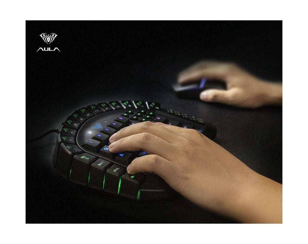 One-Hand Gaming Keyboard Mechanical RGB Backlight D4703